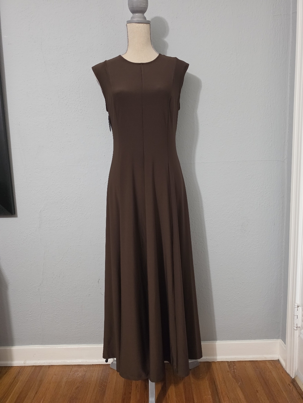 Hill House The Mila Dress in Chocolate Jersey, Size Med